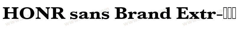HONR sans Brand Extr字体转换
